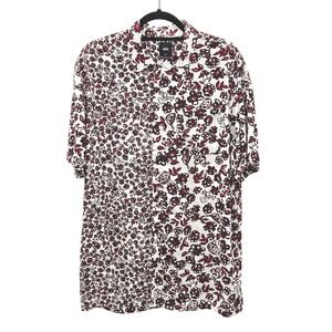 Vans Dazed Skater Floral Print‎ Button Up Shirt Short Sleeve Casual